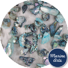 Craft Pack - Tumbled Abalone - Turquoise